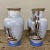 Metal Pair 19th Century French Hand-Painted Limoges-Style Vases With Sheep Scenes For Sale - Image 7 of 15