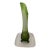 Vintage MCM L E Smith Diamond Butt 3 Wheel Green Swung Tall Vase For Sale