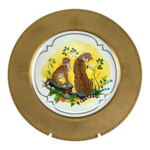Stunning Lynn Chase Golden Cheetah Plate