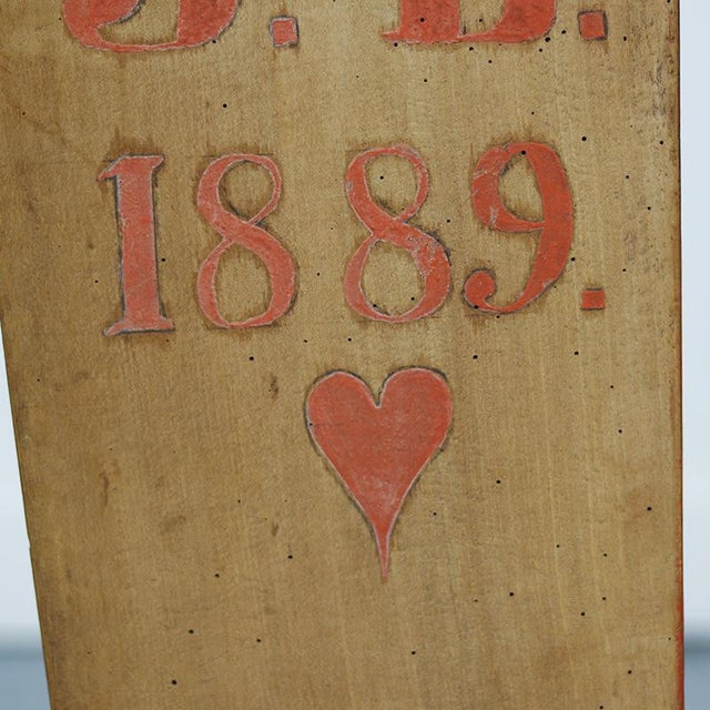 Late 19th Century Rustic Farmhouse Folk Art Schwingstock / Ornament, 1889 For Sale - Image 5 of 12