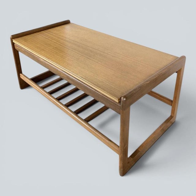 Mid-Century Modern Teak Coffee Table with Magazine Rack, 1960s For Sale - Image 6 of 9
