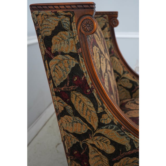 Textile Pair of Sherrill French Louis XVI Style Upholstered Bergere Chairs For Sale - Image 7 of 18