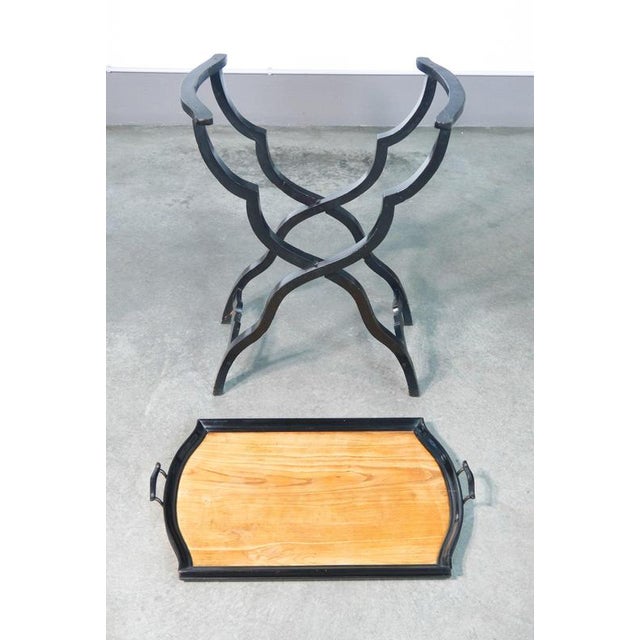 Brown Napoleon III Folding Service Table, 1800s For Sale - Image 8 of 18