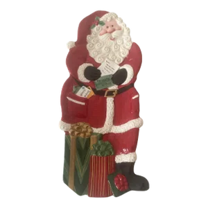 Fitz and Floyd Essentials Christmas Sant Clause Canapés Dessert Plate Vintage Excellent Condition.