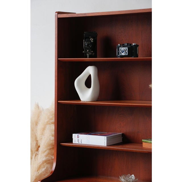 Mid-Century Modern Vintage Scandinavian Teak Bookshelf, 1960s For Sale - Image 3 of 15