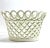Ceramic Vintage Pierced Porcelain Cachepot – Basketweave Lattice Floral Planter For Sale - Image 7 of 11