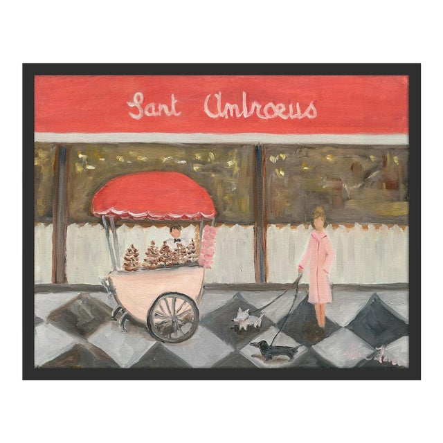 Sant Ambroeus by Alice Ford in Black Frame, Small Art Print For Sale