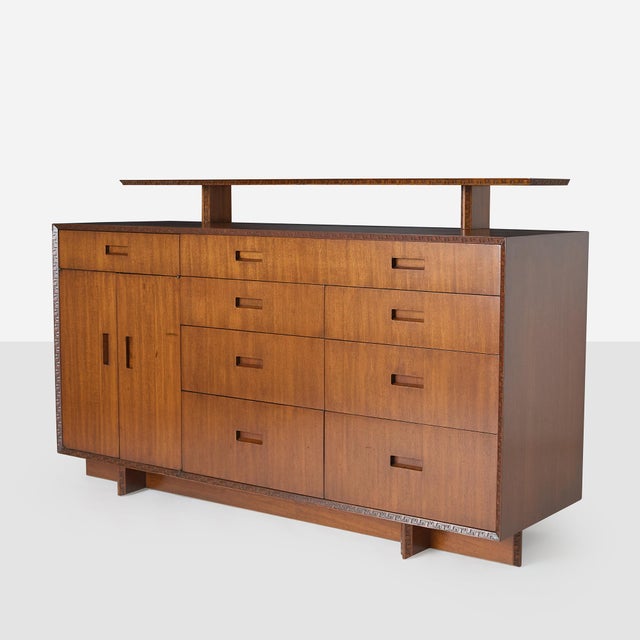 Wood Taliesin Mahogany Credenza by Frank Lloyd Wright For Sale - Image 7 of 12