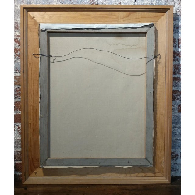 Woman Holding a Cigarette Original 1967 Oil Painting by Sam Harris For Sale - Image 10 of 10