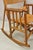 Mid 20th Century Costa Rican Campaign Style Teak Brown Leather Folding Rocker Rocking Chair For Sale - Image 4 of 12