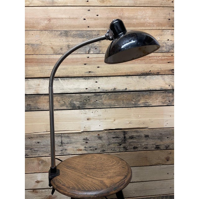 Bauhaus Vintage Model 6740 Clamp Table Lamp by Christian Dell for Kaiser Leuchten, 1940s For Sale - Image 3 of 11