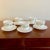 Vintage Middle Eastern Milk Glass Floral Cups & Saucers, 10 Piece Set For Sale - Image 9 of 9