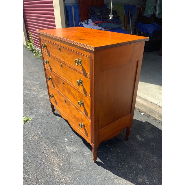 Early 19th Century Sheraton Cherry Chest For Sale In Buffalo - Image 6 of 16