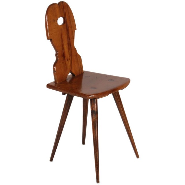 Brown Antique Walnut Plank Chairs, 1900, Set of 8 For Sale - Image 8 of 16