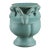 Vintage Chinese Sky Blue Porcelain Three Rams Zun Vase, Ru Style Ceramic Ritual Vessel For Sale