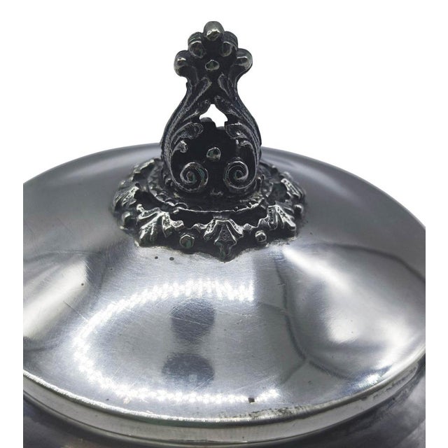 Empire Style Silver Sugar Bowl, 1940s For Sale - Image 7 of 9