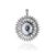 Not Yet Made - Made To Order 11 CTW Blue Sapphire & Diamond Halo Pendant in 925 Sterling Silver For Sale - Image 5 of 14
