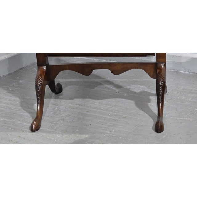 Queen Anne Walnut Cheval Mirror, 1920 For Sale - Image 9 of 12