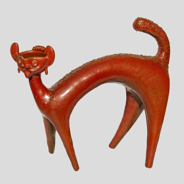 Italian Gatto Ceramic Sculpture, 1960s For Sale - Image 6 of 6