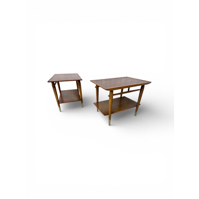 Mid-Century Modern Mid-Century Modern Lane Walnut Side Tables - Set of 2 For Sale - Image 3 of 7