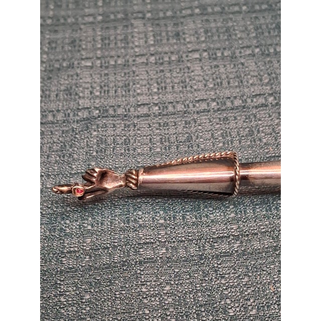 Metal Antique Russian Silver Torah Pointer Yad With Lion Finial and Grapevine Motif, Moscow 1878 For Sale - Image 7 of 18