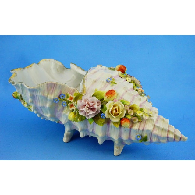 Antique Shell-Shaped Porcelain Centrepiece from C.G Schierholz & Sohn Manufactory of Plaue, Germany, 1800s For Sale - Image 10 of 18