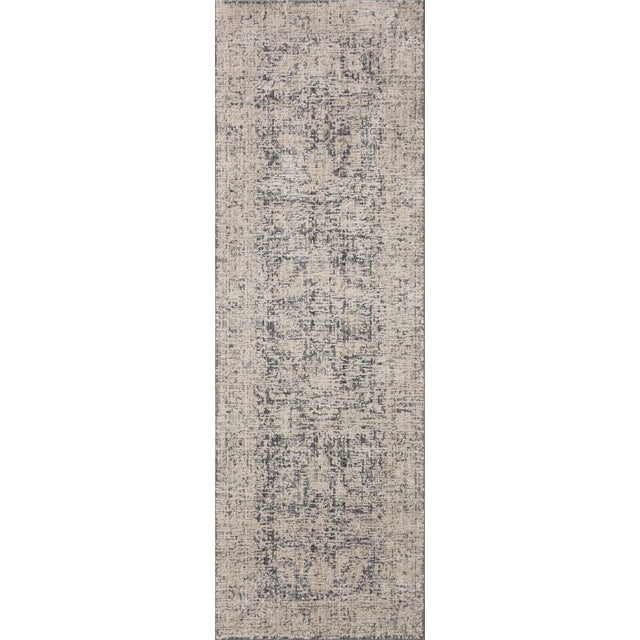 Charcoal Amber Lewis x Loloi Alie Charcoal / Beige 7'-10" x 7'-10" Round Area Rug For Sale - Image 8 of 8