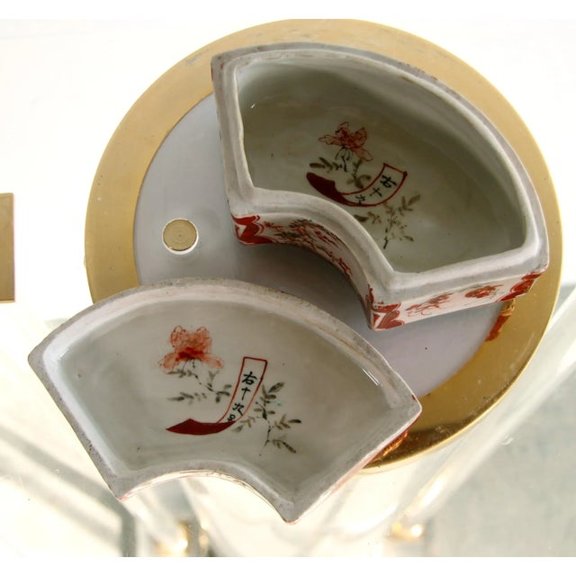 Antique Meiji Period Kutani Covered Pillow Box for Jewelry or Vanity Items For Sale - Image 4 of 12