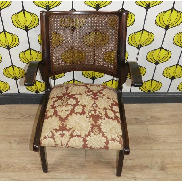 An absolute eye-catcher! Particularly shapely, stylish chair, 30s Chairs with Viennese wickerwork in the backrest are...