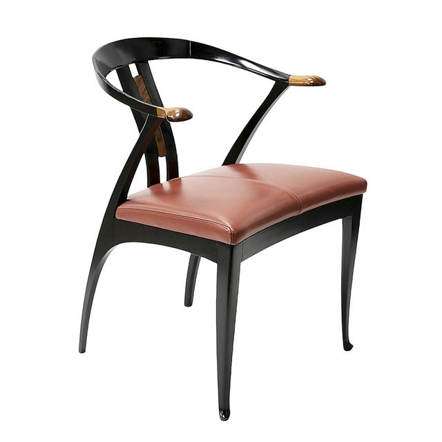 Mid-Century Italian Dining Chairs from Giorgetti, 1980s, Set of 4 For Sale - Image 4 of 9