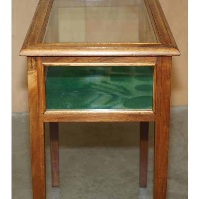 Antique Edwardian Hardwood Glass Display Table, 1910 For Sale - Image 6 of 15