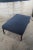 Blue Vintage Parsons Style Minimalist Modern Cocktail Table Blue Ottoman Foot Stool Footrest 61" For Sale - Image 8 of 12