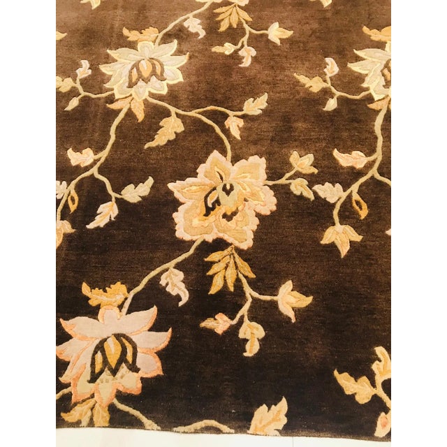 Nepalese Floral Rug, 1980s For Sale - Image 11 of 16