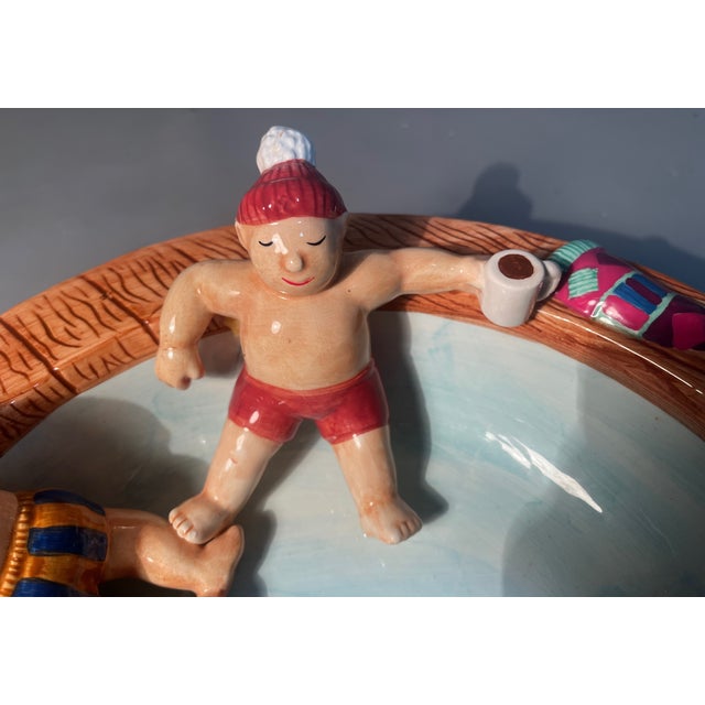 Chips & Dip Ski Lodge Hot Tub Party Platter 1995 Lotus Mint Condition For Sale - Image 9 of 9