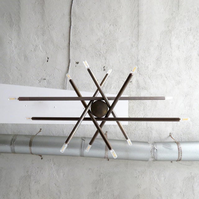 Brass Spiral Vl-6™ Chandelier by Gallery L7 For Sale - Image 8 of 12