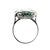 Modern Platinum 9.50 Carat Aquamarine, Emerald and Diamond Ring, Size 7 For Sale - Image 3 of 6