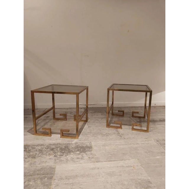Vintage Brass G-Shaped Side Tables, Set of 2, in Very Good conditions. Designed 1970 to 1979
