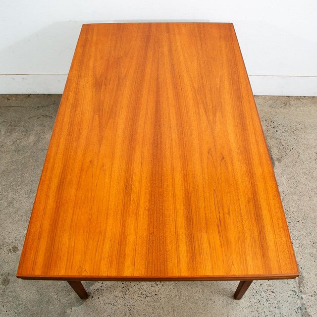 Mid-Century Modern Mid Century Danish Modern Dining Table Denmark Teak Wood Extension Draw Leaf Nm For Sale - Image 3 of 12
