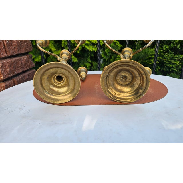 Art Deco Brass Five-Arm Candlestick, 1950s For Sale - Image 6 of 7