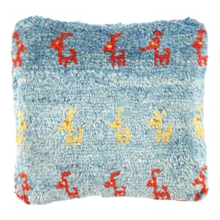 Pasargad DC Fine Hand Knotted Persian Gabbeh Pillow For Sale