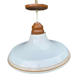 Vintage Tr-Lite Mfg. Co. Schoolhouse Pendent Light For Sale