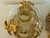 Vintage French Style Ormolu Glass Perfume Bottle With Floral Filigree Stopper Hollywood Regency For Sale - Image 11 of 12