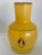 Yellow Palm Beach Style Vintage Yellow Glass Vase With Two Hand Painted Parrots Adorning the Front Face For Sale - Image 8 of 10