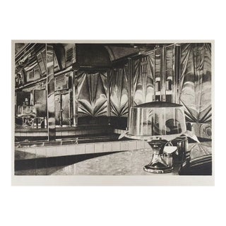 1979 John Baeder Interior Curlys Diner Photo Realism Mezzotint For Sale