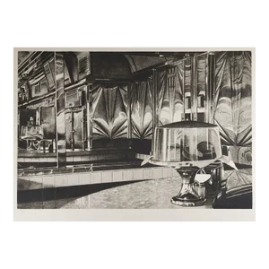 1979 John Baeder Interior Curlys Diner Photo Realism Mezzotint