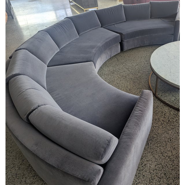 Contemporary Restoration Hardware Round Sectional Sofas- Set of 2 For Sale - Image 3 of 8