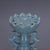 1950s Vintage Chinese Sky Blue Ru Style Lotus Candlestick, Double Dragon Handle Ceramic Candle Holder For Sale - Image 5 of 5