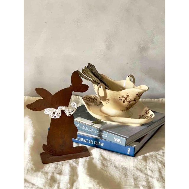 Handcrafted Rust Rabbit, Cat and Dachshund, Italy, 1990s, Set of 3 For Sale - Image 6 of 13
