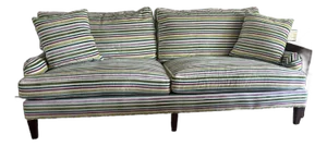 Manuel Canovas Striped Velvet Sofa, Lee Manufacturer