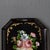 Black and Floral Toleware Tray Table For Sale - Image 9 of 12